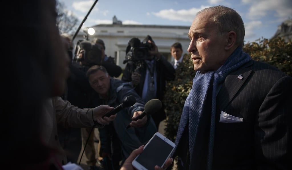 Since joining the Trump administration, Larry Kudlow has played a key role in ongoing trade talks, including disputes with China. Photo: EPA
