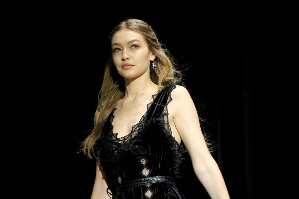 Model Gigi Hadid presents a creation from the Bottega Veneta autumn/winter 2018 collection at New York Fashion Week in February. Photo: Reuters