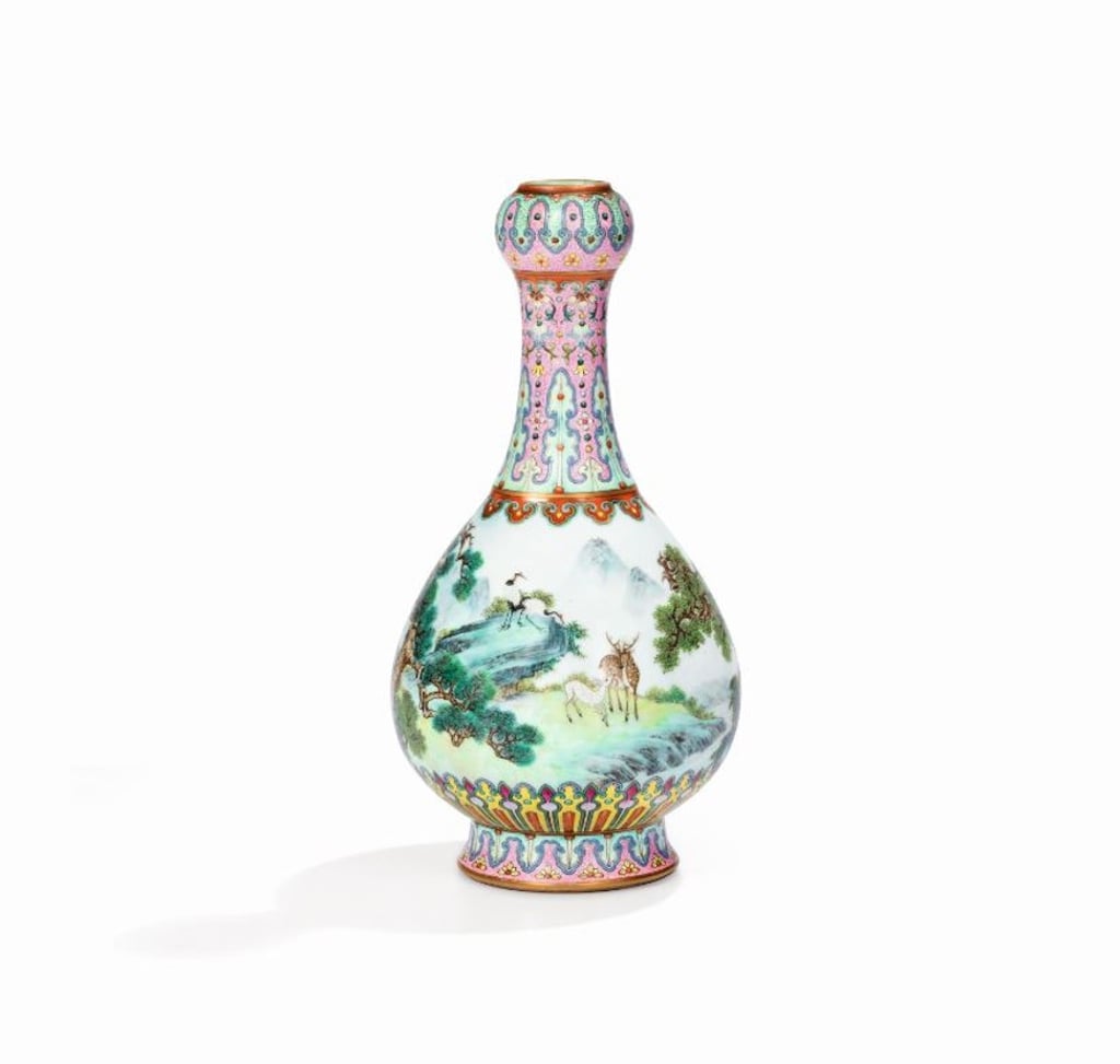 The exact provenance of the yangcai porcelain vase is still unknown.