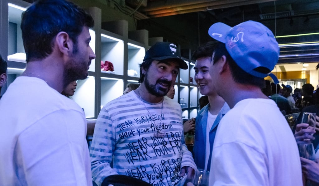 Ragazzi mingles with guests at the HBX event in Hong Kong.