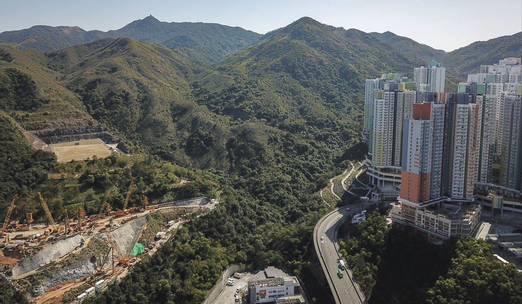 Aerial view of Ma On Shan Country Park with the nearby Shui Chuen O housing estate. Photo: Winson Wong