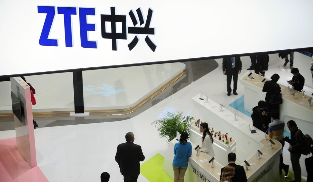 A ZTE booth at the Mobile World Congress in Spain. Photo: AP