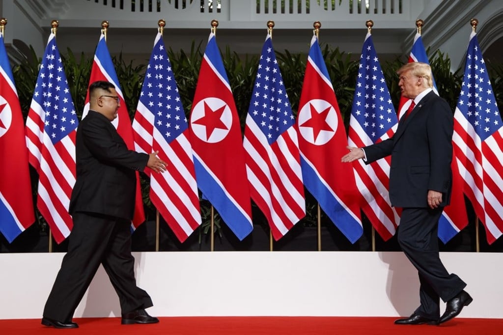 Kim Jong-un meets Donald Trump in Singapore. Beijing fears a scenario where Pyongyang could be used against it by Washington. Photo: AP