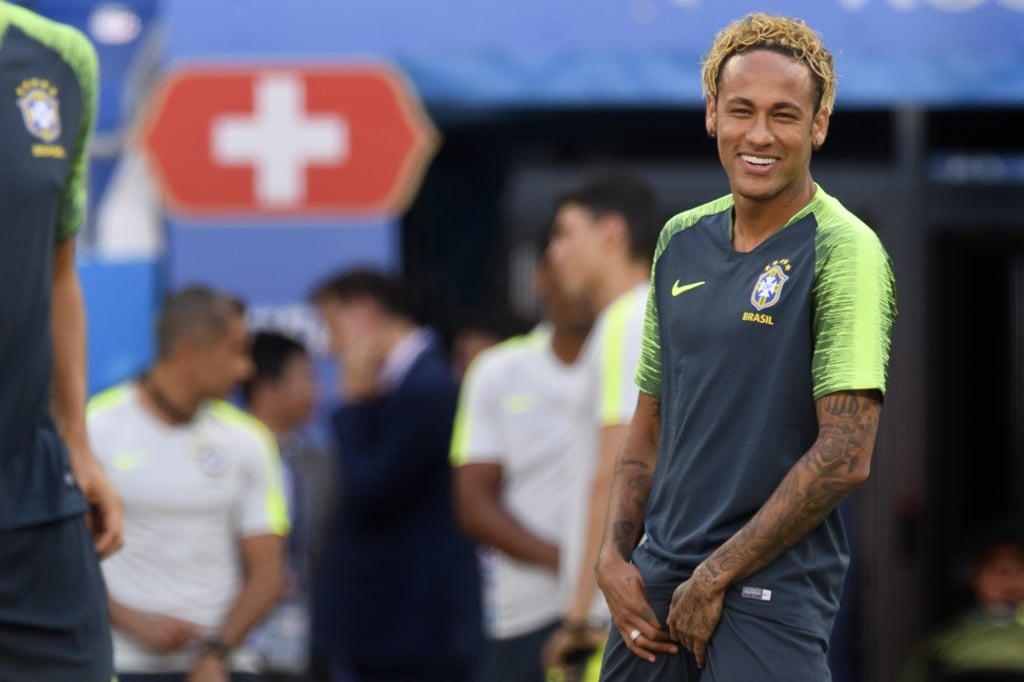 Neymar looks on during a training sessions at the Rostov Arena. Photo: EPA Neymar looks on during a training sessions at the Rostov Arena. Photo: EPA