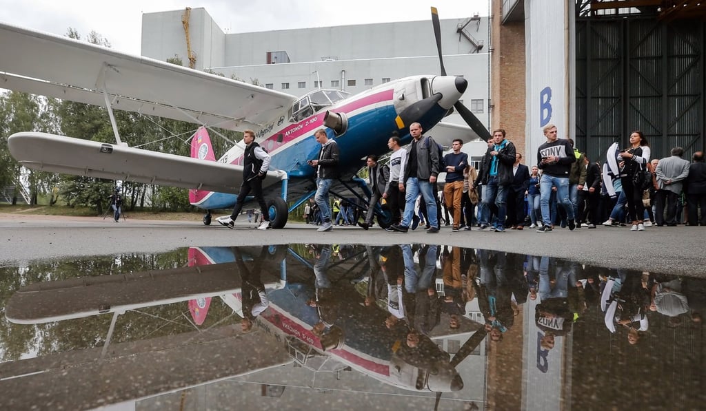 A Ukrainian Antonov An-2-100, a later version of the legendary An-2 with an MS-14 Motor Sich turboprop engine, at the Antonov factory’s airport near Kiev. Photo: EPA