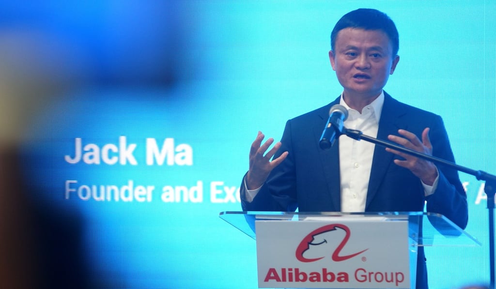 Jack Ma speaking at the opening of Alibaba's offices in Kuala Lumpur on June 18, 2018. Photo: SCMP