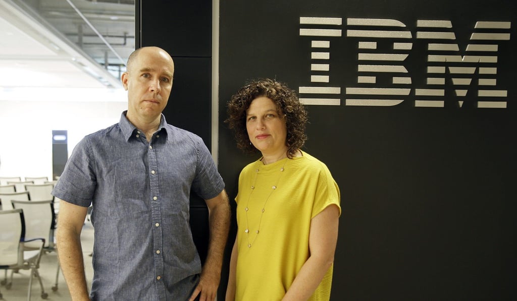 The Debater Project’s principal investigator Dr Noam Slonim (left) and manager Dr Ranit Aharonov. Photo: AP