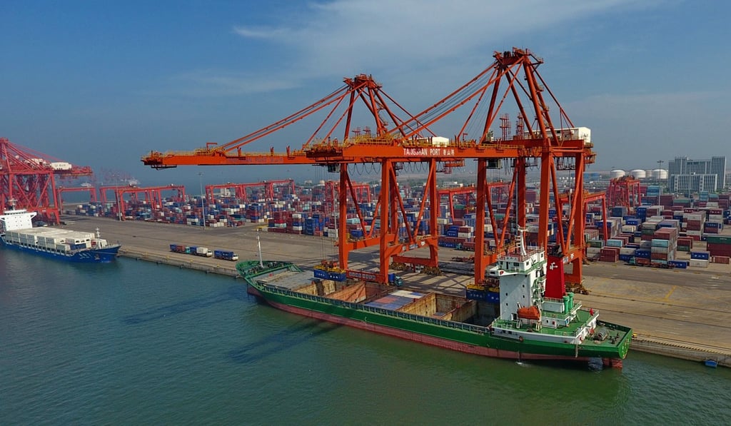 Tangshan Port’s The total cargo throughput reached 247 million tonnes in the first five months of the year, up 8.1 per cent on the year. Photo: Xinhua