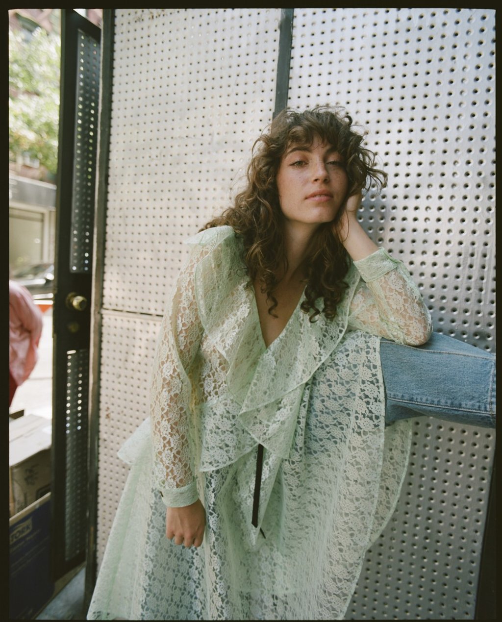 A look from Sandy Liang’s SS18 collection