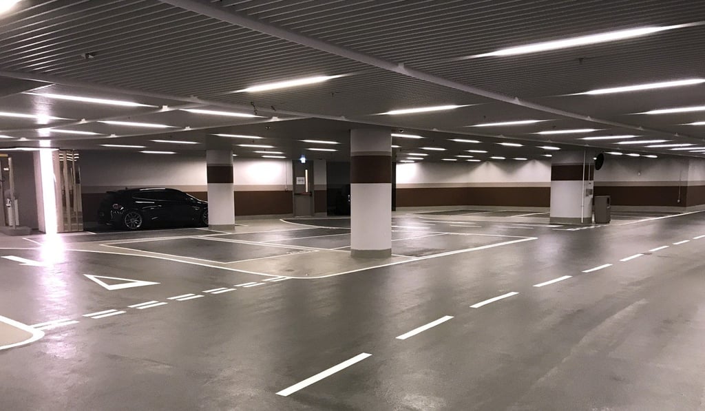 The car park at Ultima in Ho Man Tin, where a single space recently sold for a record HK$6 million. Photo: SCMP Handout