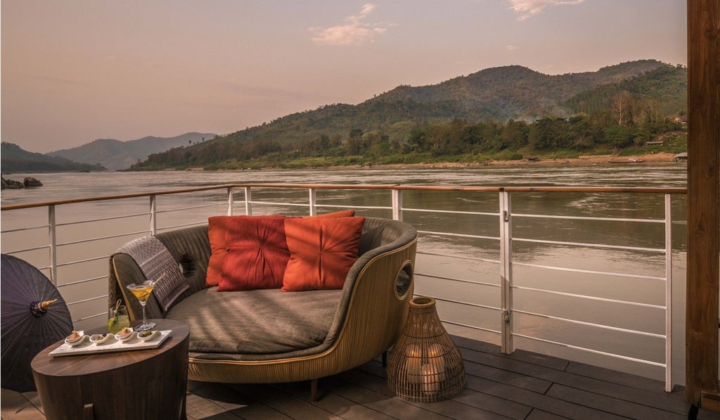 Travellers can relax at the lounge on the deck.