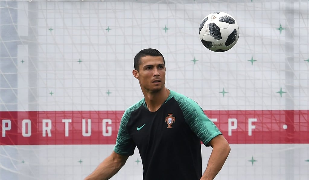 Portugal forward Cristiano Ronaldo trains at the team’s base in Kratovo. Photo: AFP