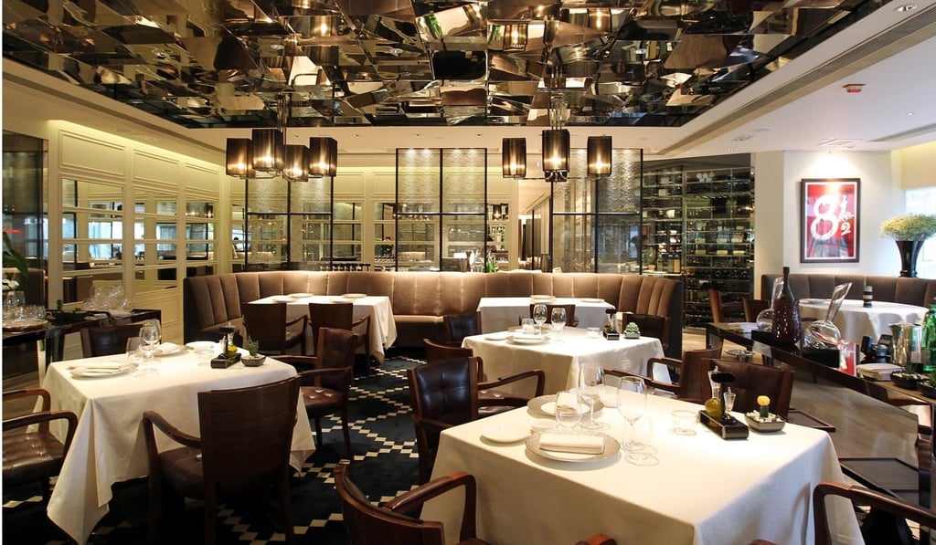 Interior of 8 1/2 Otto e Mezzo in Alexandra House, Central. Photo: Dickson Lee