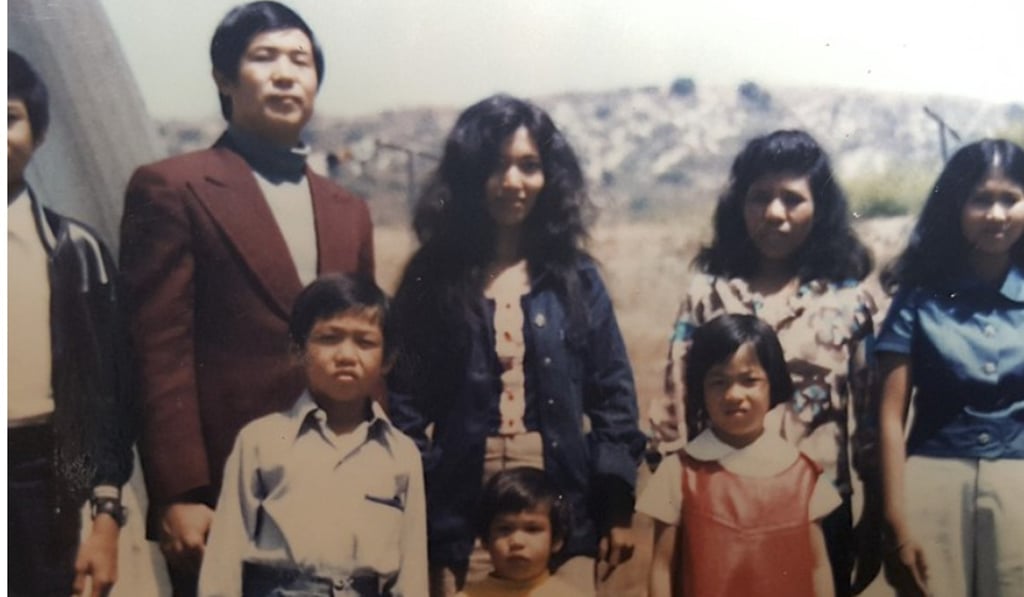 Ted Ngoy with his former wife Suganthini and children not long after arriving in the US. Photo: Ted Ngoy