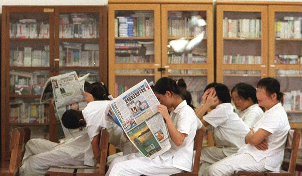 Female inmates taking a break at Tai Lam Centre for Women in Tuen Mun. Photo: David Wong