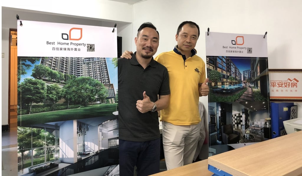 Chinese interest in Thai and Malaysian properties is keeping Southeast Asia specialists Yao Weiliang (left) and Kong Shaoshi busy. Photo: Handout