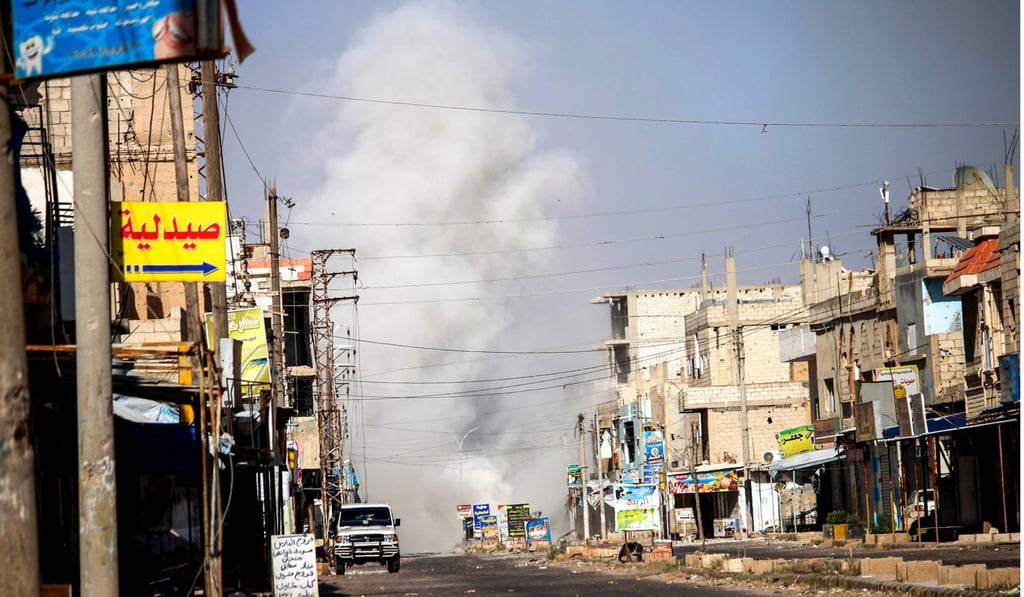 Smoke plumes rise from regime bombardment in Al-Hirak in the eastern Daraa province countryside in southern Syria. Photo: AFP Smoke plumes rise from regime bombardment in Al-Hirak in the eastern Daraa province countryside in southern Syria. Photo: AFP