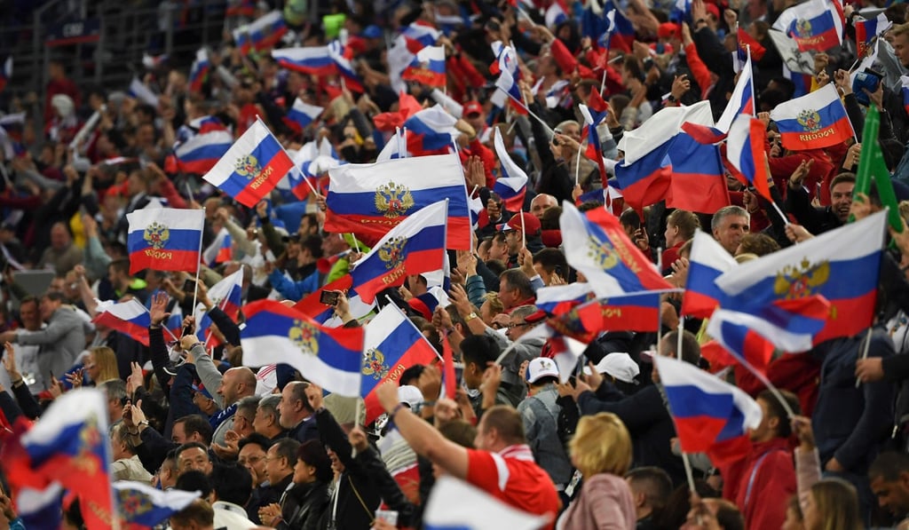 Russia fans celebrate against Egypt. Photo: AFP Russia fans celebrate against Egypt. Photo: AFP