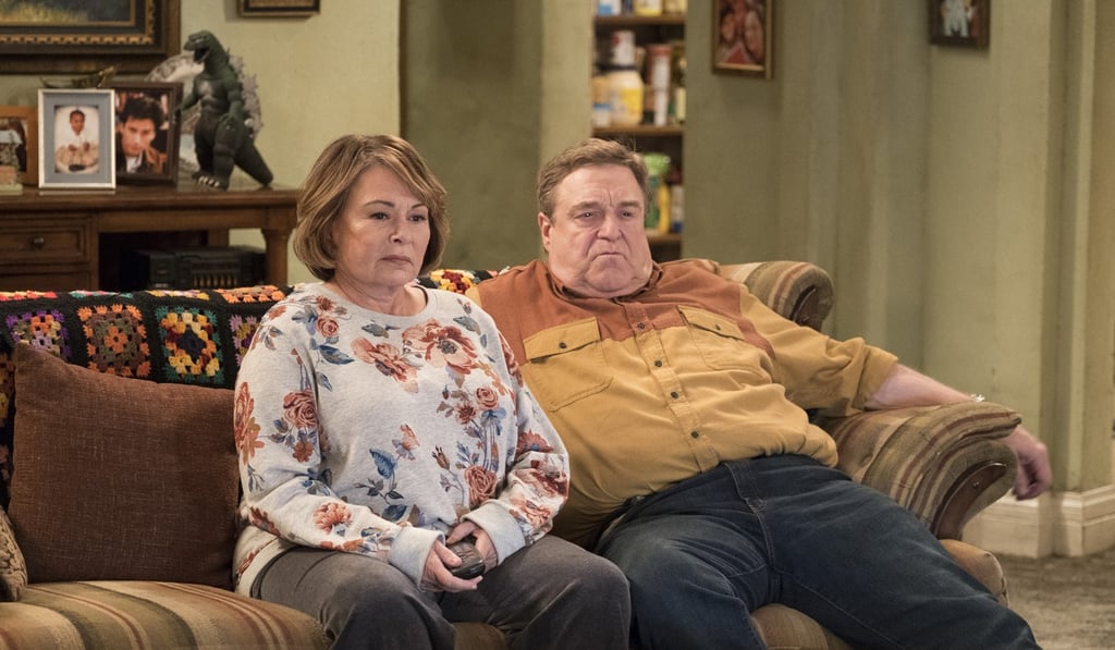 Roseanne Barr and John Goodman in “Roseanne”. ABC is moving forward with a spin-off of “Roseanne”, cancelled in the wake of a racist tweet by Barr. Photo: AP Roseanne Barr and John Goodman in “Roseanne”. ABC is moving forward with a spin-off of “Roseanne”, cancelled in the wake of a racist tweet by Barr. Photo: AP