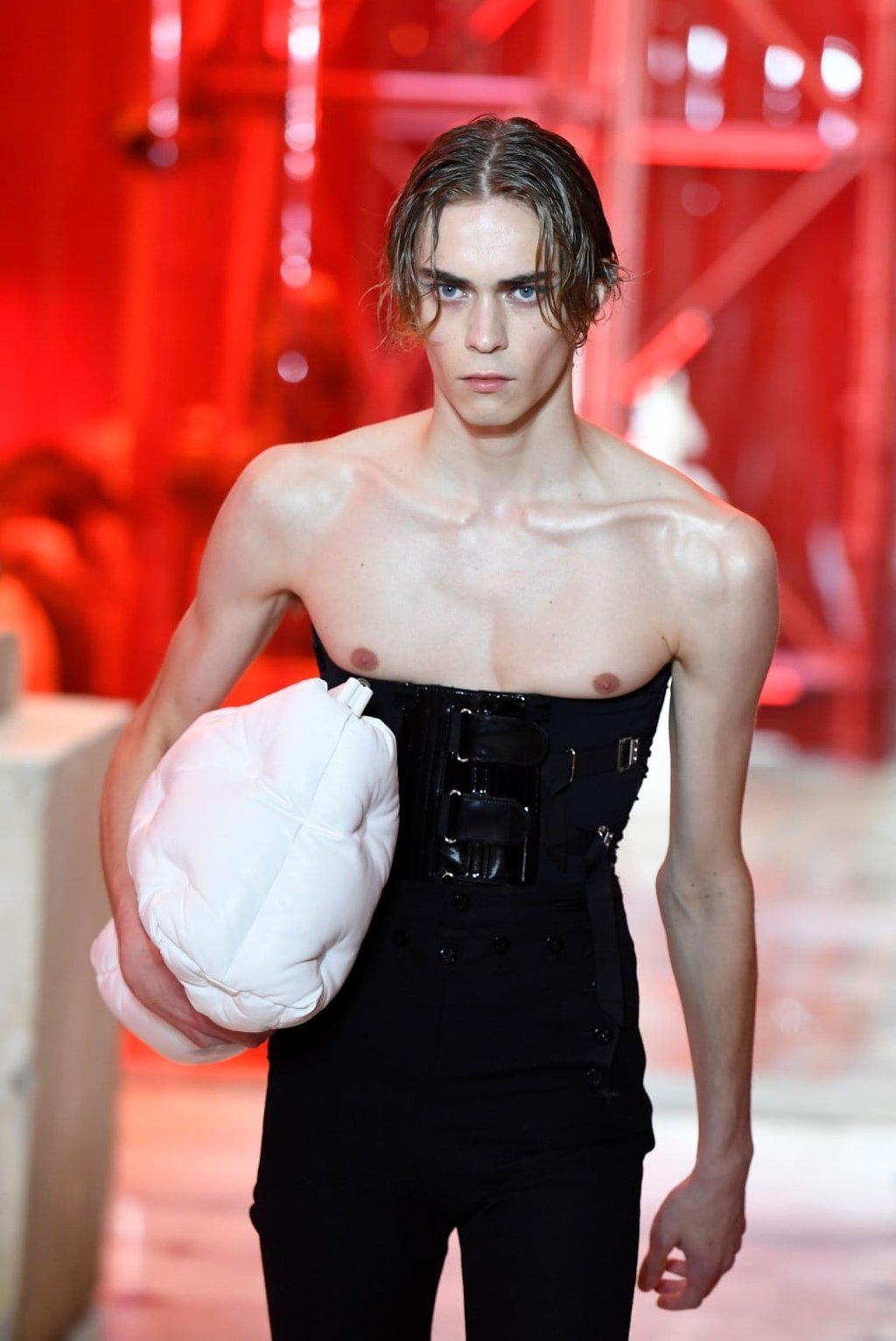 One of the creations from Margiela’s men’s 2019 spring/summer collection show at Paris Men’s Fashion Week, which saw the brand’s designer John Galliano try to ‘liberate men from their sartorial shackles’. Photo: AFP