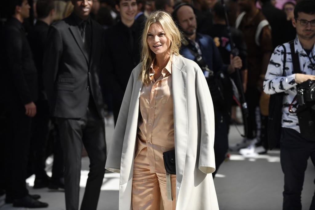 Model Kate Moss attends British designer Kim Jones’ 2019 spring/summer collection show for Dior Homme at Paris Men’s Fashion Week. Photo: EPA-EFE