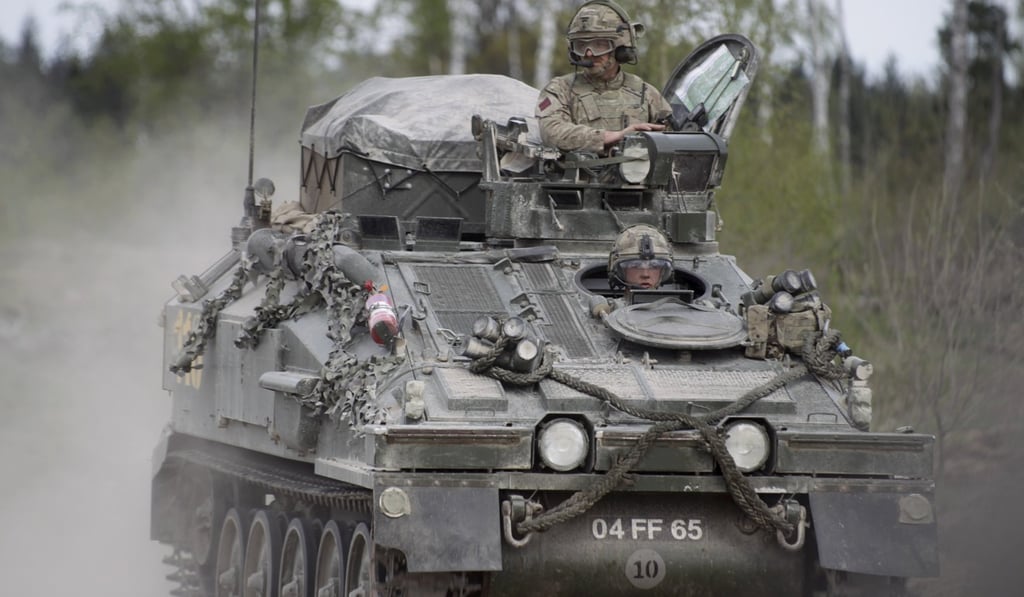Soldiers during Estonian Defence Force’s annual Spring Storm military exercise. Photo: EPA