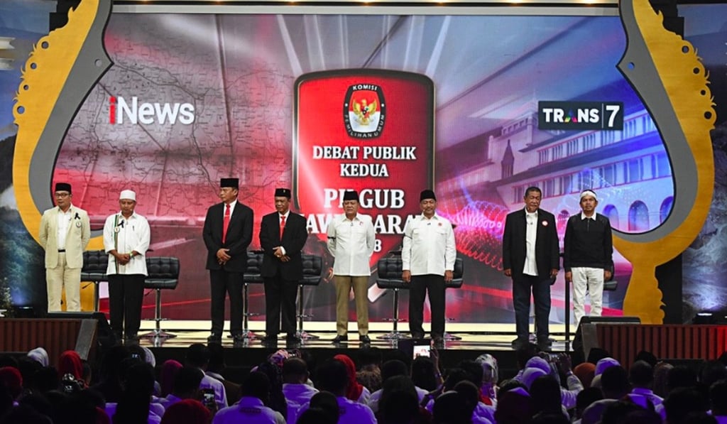The four tickets in West Java’s 2018 gubernatorial election. Photo: Indrianto Eko Suwarso / Antara The four tickets in West Java’s 2018 gubernatorial election. Photo: Indrianto Eko Suwarso / Antara