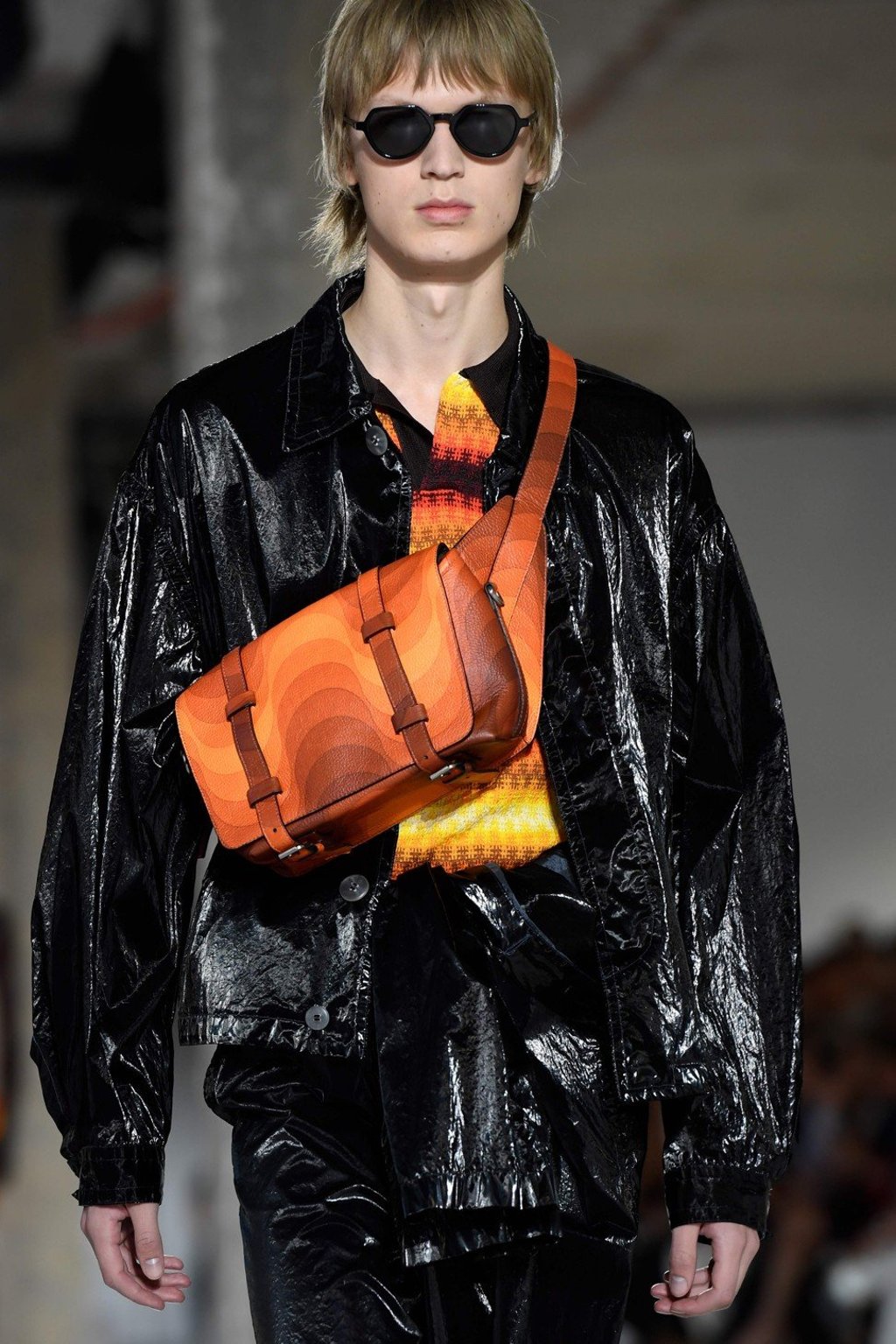 A model presents designs by Dries van Noten, including a brightly coloured Scandinavian-print shirt and bag, during the eponymous design brand’s 2019 spring/summer collection show at Paris Men’s Fashion Week. Photo: AFP A model presents designs by Dries van Noten, including a brightly coloured Scandinavian-print shirt and bag, during the eponymous design brand’s 2019 spring/summer collection show at Paris Men’s Fashion Week. Photo: AFP