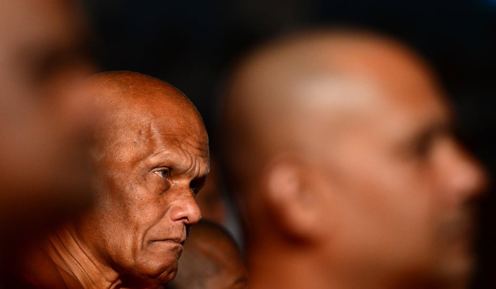 Buddhist monks at a Bodu Bala Sena or Buddhist Power Force convention in Colombo. Photo: AFP