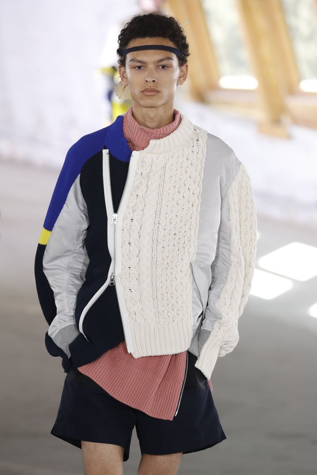 Chitose Abe plays with mixed media, hybrid styles for the collection. Photo: AFP Chitose Abe plays with mixed media, hybrid styles for the collection. Photo: AFP