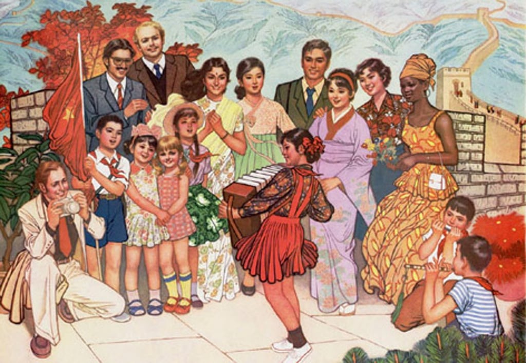 Following Deng Xiaoping’s economic liberalisation, the Chinese government released posters, such as the one shown above from 1979, to promote reform and the idea of opening up to the outside world. Following Deng Xiaoping’s economic liberalisation, the Chinese government released posters, such as the one shown above from 1979, to promote reform and the idea of opening up to the outside world.