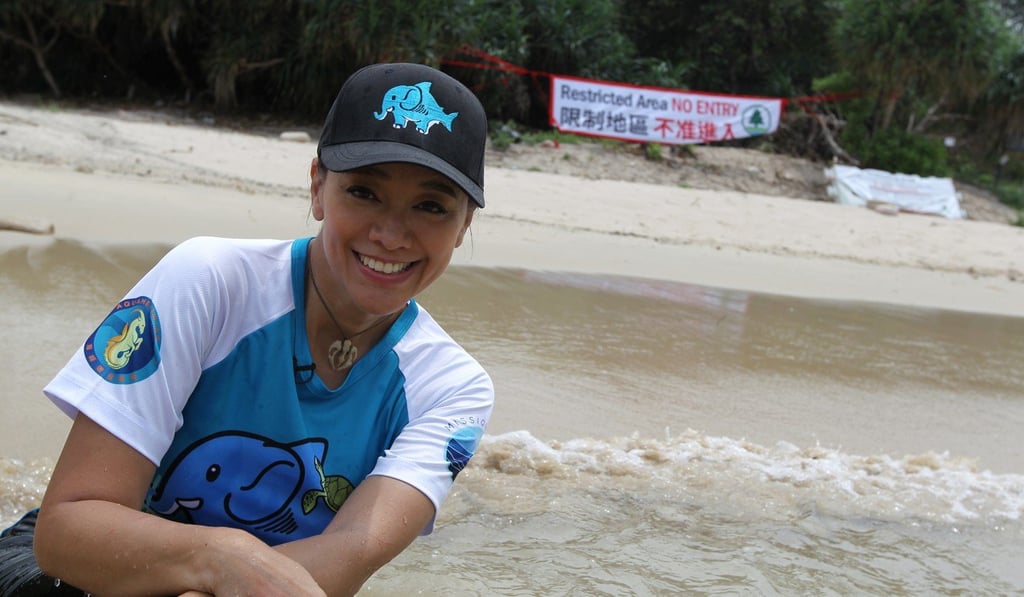 Actress Sharon Kwok photographed at Turtle Beach, Lamma Island. Photo: Roy Issa