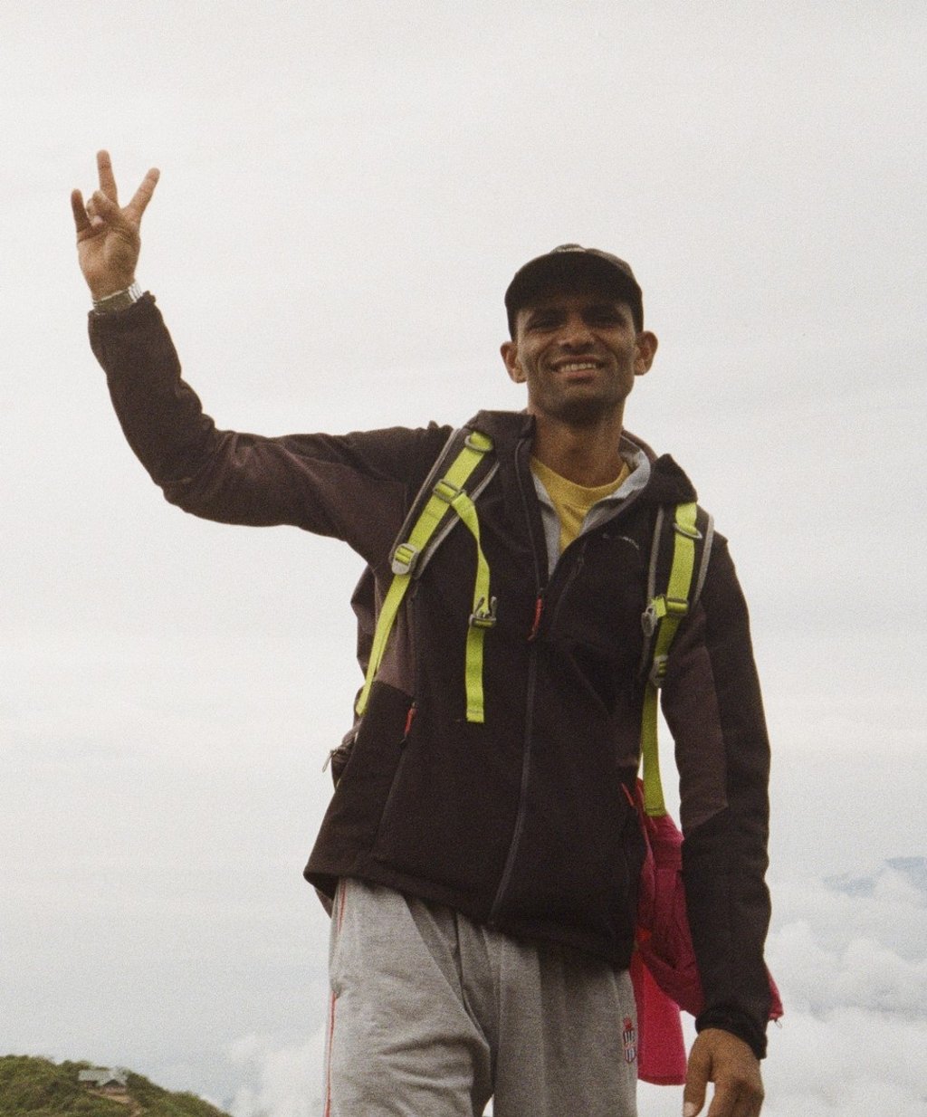 Bikram, on the trail.