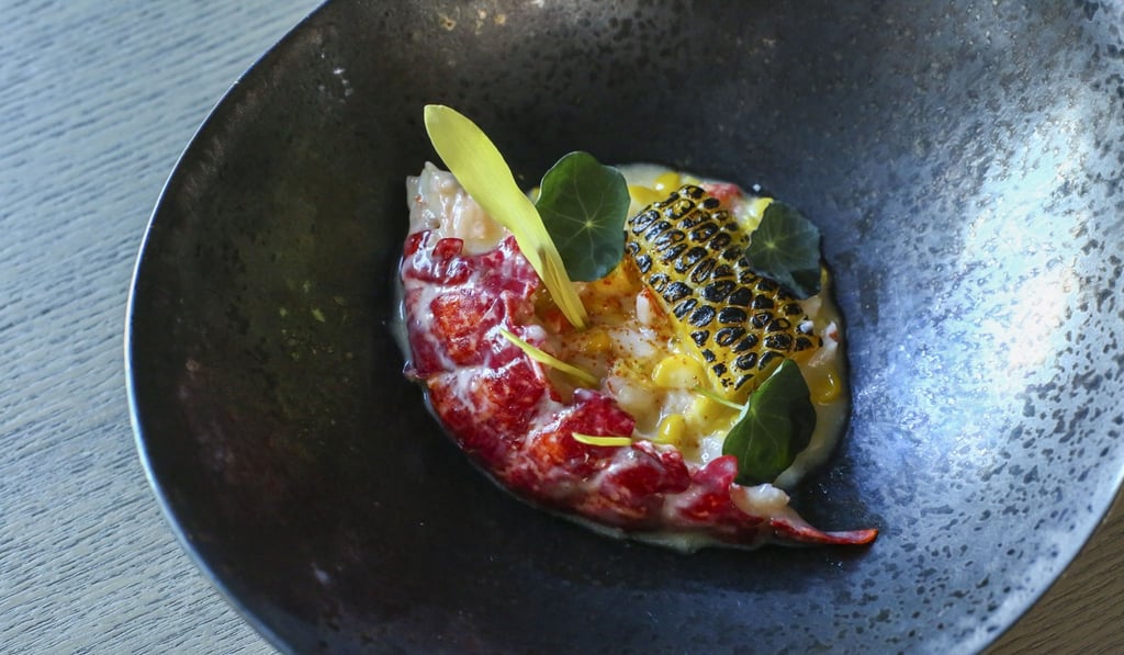 Blue lobster with Japanese corn at Arbor. Photo: Edmond So