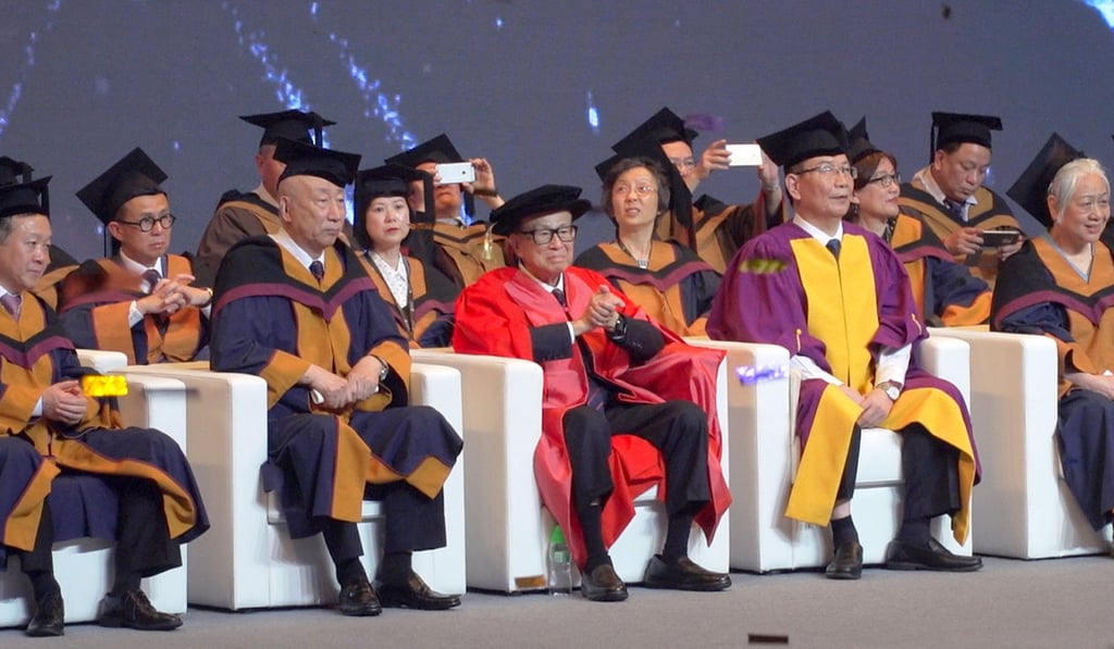 Li Ka-shing urged the graduating students to take the Shantou University’s creativity and eagerness to improve the world with them as they entered society. Photo: Thomas Yau
