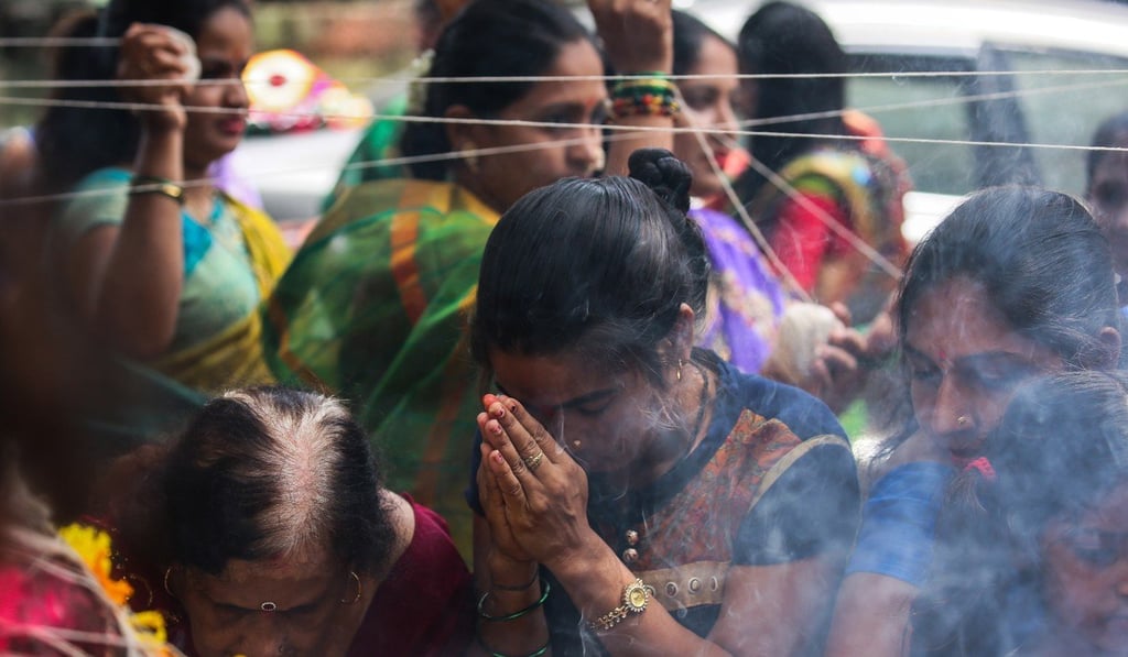 Hindu women perform rituals around a banyan tree in the outskirts of Mumbai, India, on June 27. Sexual assault is a serious crime and India does have a problem, but it is preposterous to claim that it is the most dangerous country for women. Photo: EPA-EFE Hindu women perform rituals around a banyan tree in the outskirts of Mumbai, India, on June 27. Sexual assault is a serious crime and India does have a problem, but it is preposterous to claim that it is the most dangerous country for women. Photo: EPA-EFE