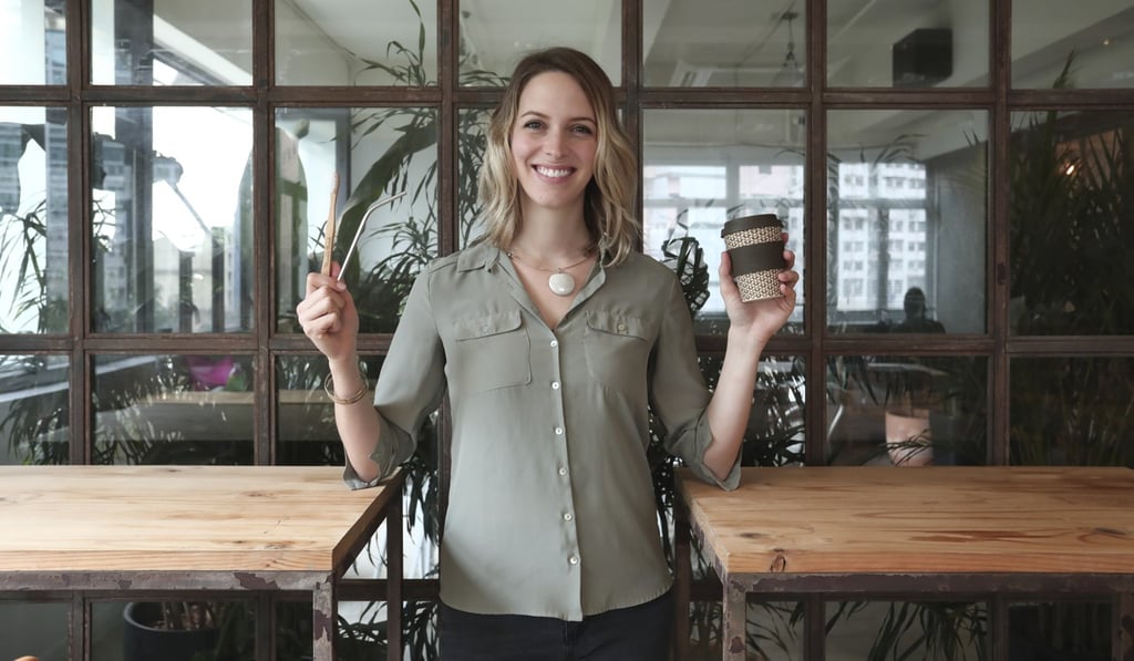 Fanny Moritz, founder of Now! No Waste, anti-plastic organisation at her office at The Hive, Kennedy Town. Photo: Jonathan Wong