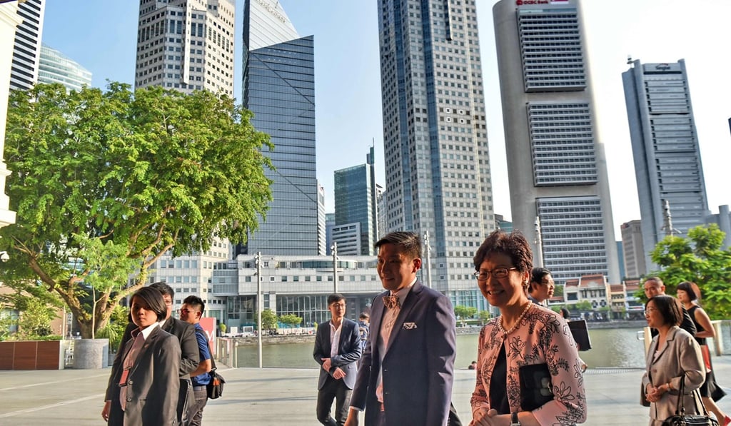 Chief Executive Carrie Lam said she will do more to promote Hong Kong overseas. Photo: AFP Photo Chief Executive Carrie Lam said she will do more to promote Hong Kong overseas. Photo: AFP Photo