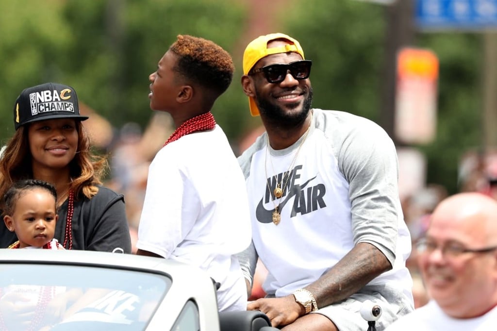 LeBron James during the Cleveland Cavaliers 2016 NBA Championship victory parade. Photo: AFP