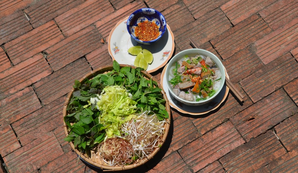 A finished bowl of fish noodle soup. Photo: Chris Dwyer