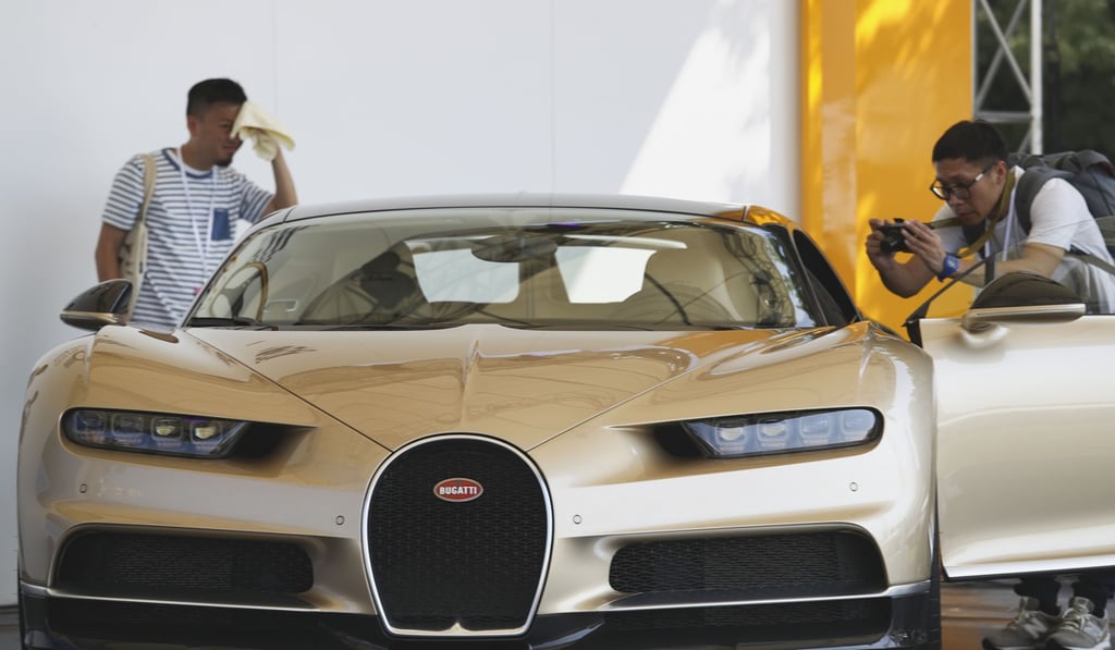 A Bugatti Chiron is displayed during Sino Group's Gold Coast Motor Festival 2017, in Tuen Mun, Hong Kong. Photo: SCMP Picture / Nora Tam