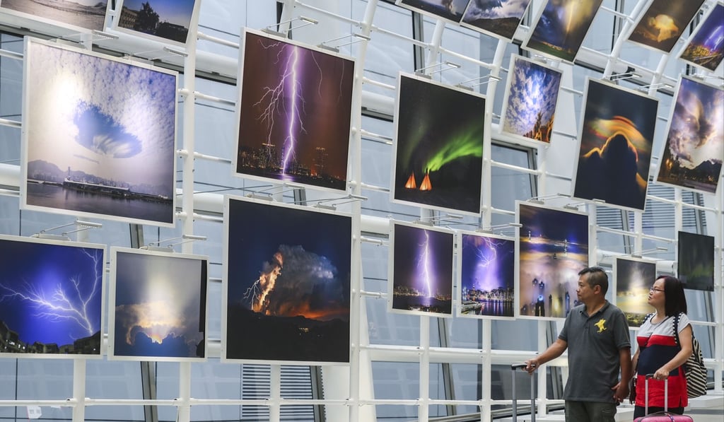 The event is the outcome of a competition held earlier this year in which 63 entrants were shortlisted from a total of 2,000 photos and video clips to be displayed at Hong Kong International Airport. Photo: K.Y. Cheng