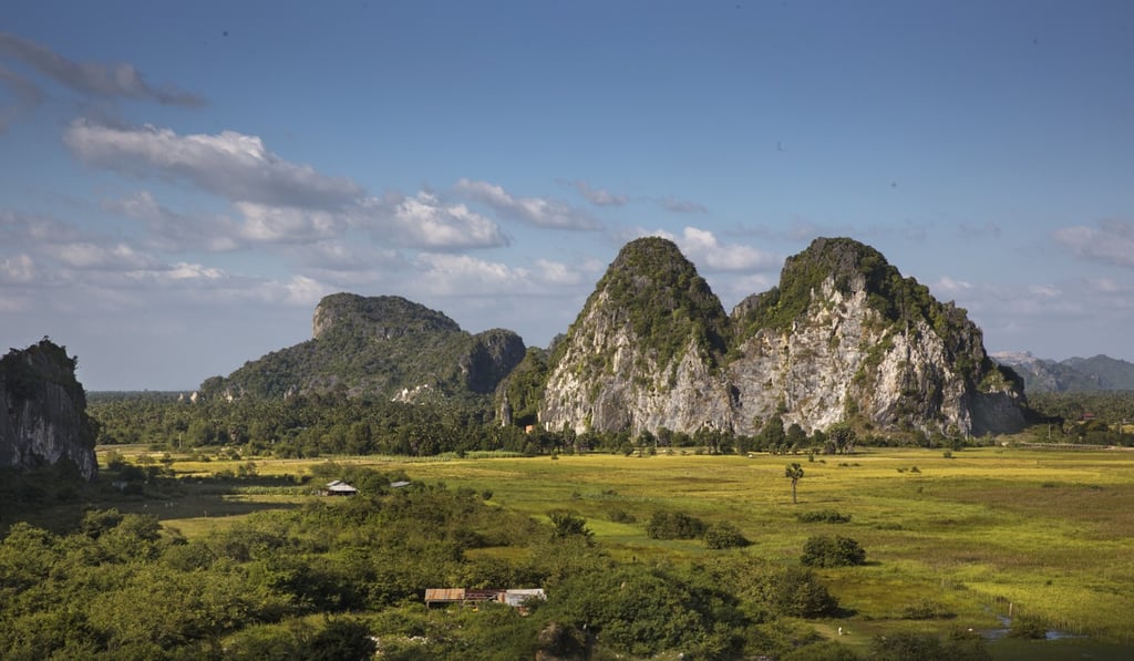One of Kampot’s many limestone outcrops that are now under threat due to an unsustainable demand for cement.