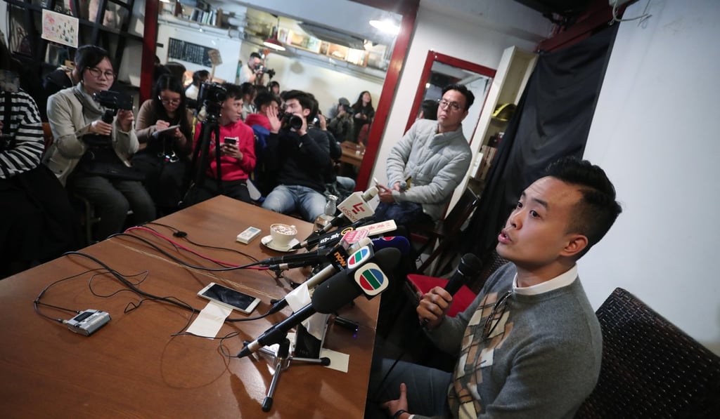 Snooker player Marco Fu Ka-chun meets the media in Prince Edward. Photo: Jonathan Wong