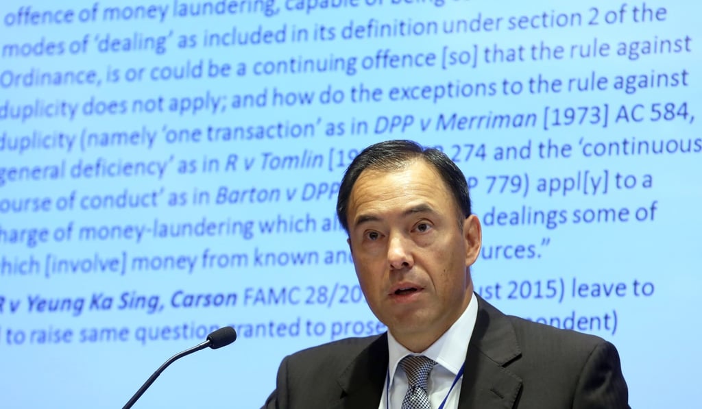 Joseph Fok, permanent judge of the Hong Kong Court of Final Appeal, attends a Hong Kong University Law Faculty conference in Pok Fu Lam. Photo: Edward Wong