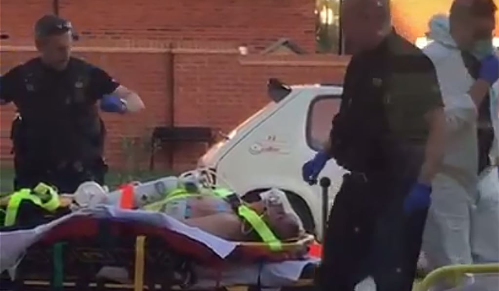 This still image from video taken on June 30 shows a man being taken away on a stretcher in Amesbury, southern England. He is believed to be Charlie Rowley, a victim of Novichok poisoning. Photo: AFP/AFPTV This still image from video taken on June 30 shows a man being taken away on a stretcher in Amesbury, southern England. He is believed to be Charlie Rowley, a victim of Novichok poisoning. Photo: AFP/AFPTV