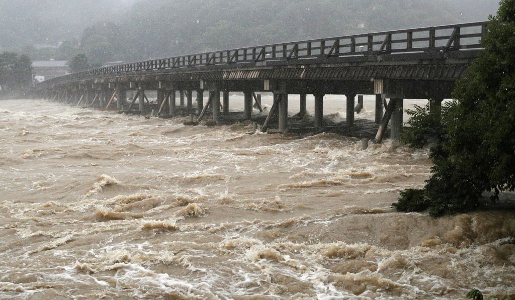 Katsura River in Kyoto, Japan on Friday. Photo: EPA-EFE/Jiji Press Katsura River in Kyoto, Japan on Friday. Photo: EPA-EFE/Jiji Press