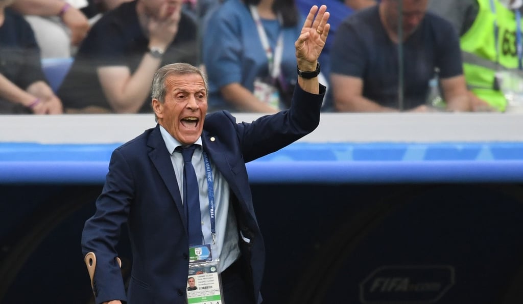 Uruguay coach Oscar Tabarez said he was proud of his team. Photo: APF