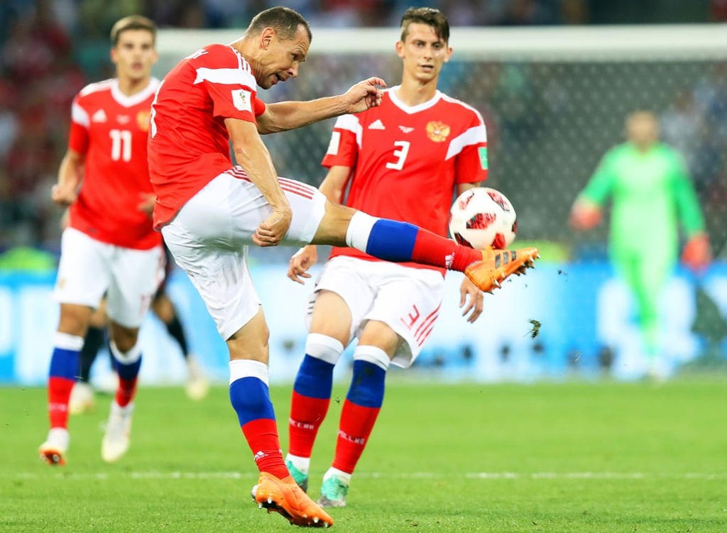 Sergei Ignashevich made 127 appearances for Russia. Photo: EPA