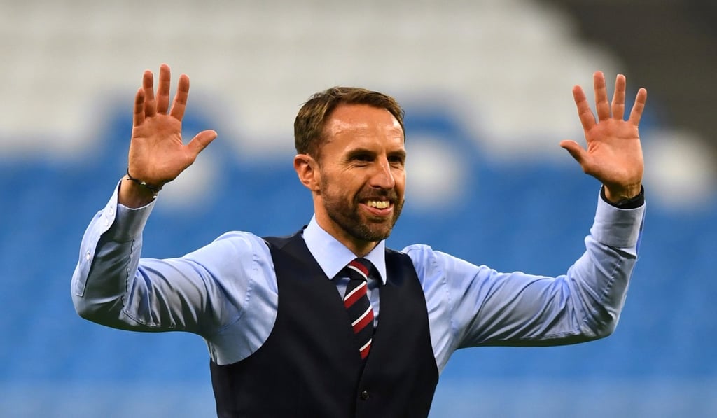 England manager Gareth Southgate salutes their fans after the match. Photo: Reuters